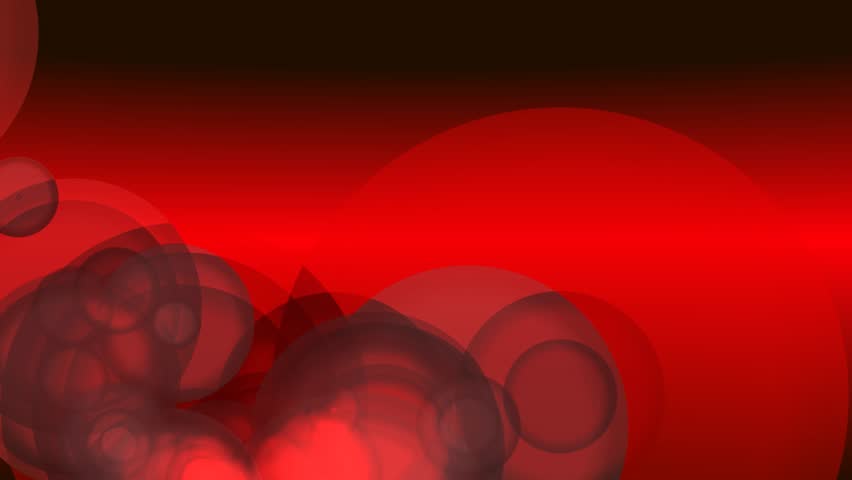 Red Glowing Circles Abstract Motion Background
