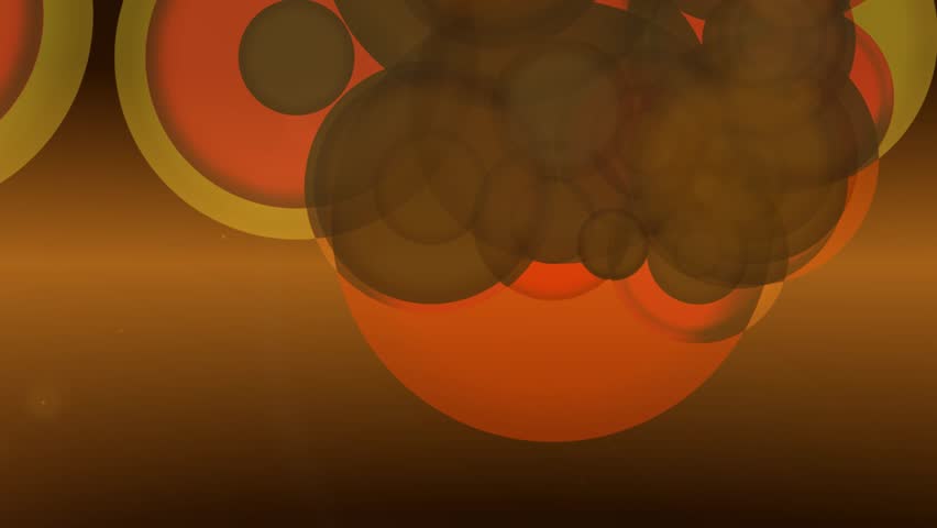 Orange Glowing Circles Abstract Motion Background