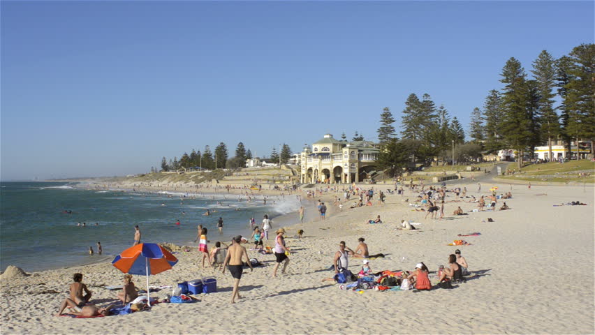 PERTH, AUSTRALIA - JANUARY 5 2013: Cottesloe Beach in Perth, Western Australia,