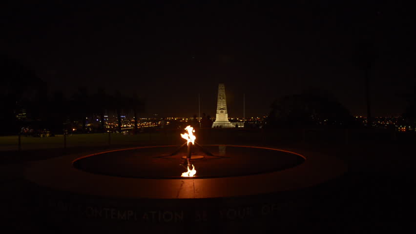 PERTH, AUSTRALIA - DECEMBER 8 2012: The eternal flame at the State War Memorial