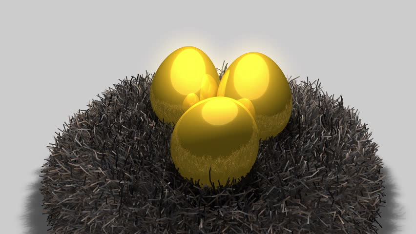 Golden egg and nest