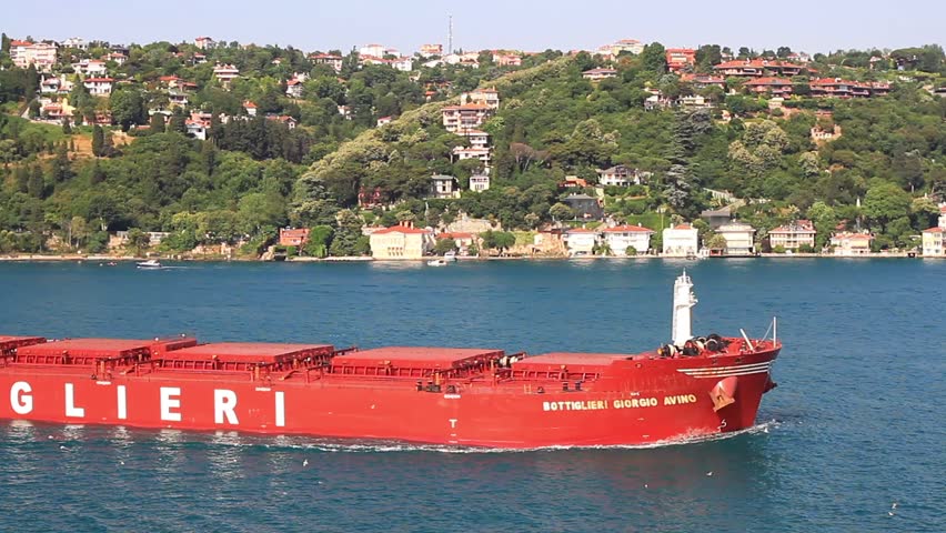 ISTANBUL - JULY 5: Dry cargo ship BOTTIGLIERI GIORGIO AVINO (IMO: 9426104,