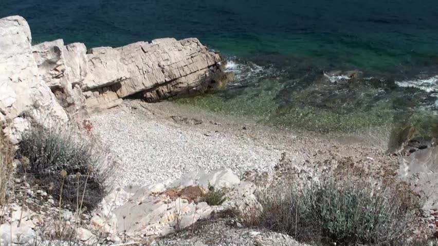 Secluded beach at Obonjan island, Croatia