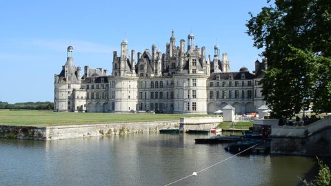 CHAMBORD - AUGUST 2: The Castle of Chambord on August 2, 2013 in Chambord France. This beautiful castle is located in the Loire-et-Cher Department in the Centre Region