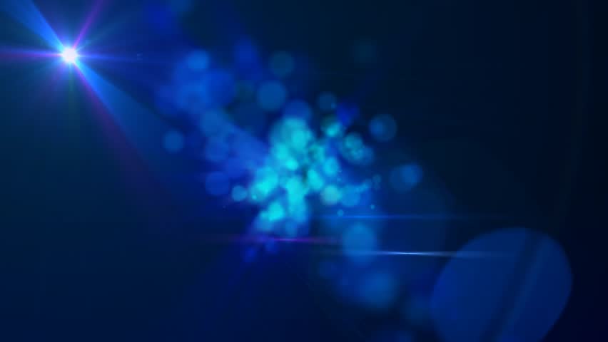 Blue Glowing Circles Abstract Motion Background