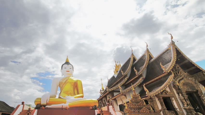 Time lapse  film of Chiang Mai temple  Thailand 