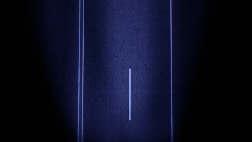Computer generated of running road at night