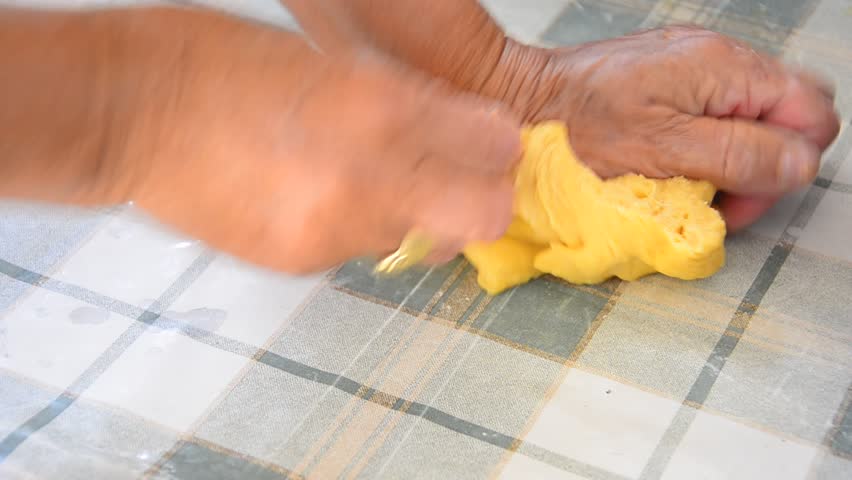 HD: Preparing Traditional Italian Food, Making a dough - Stock Video. Old