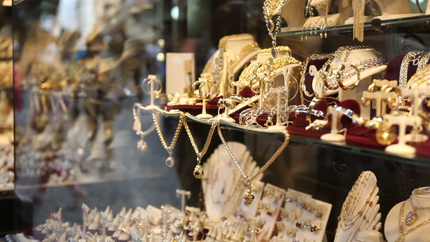 Jewellery on display 