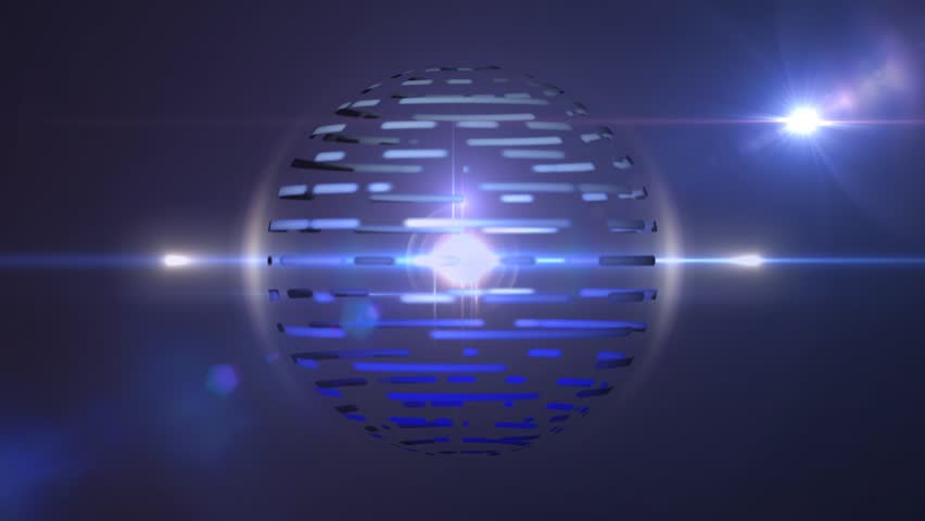 Blue Sphere and Lens Flares