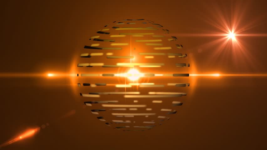 Orange Sphere and Lens Flares
