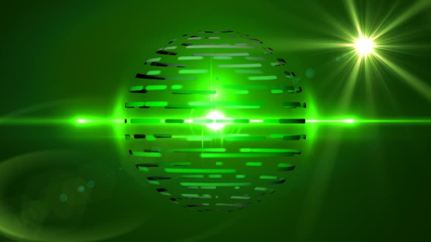 Green Sphere and Lens Flares