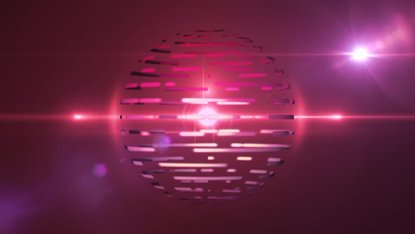 Red Sphere and Lens Flares