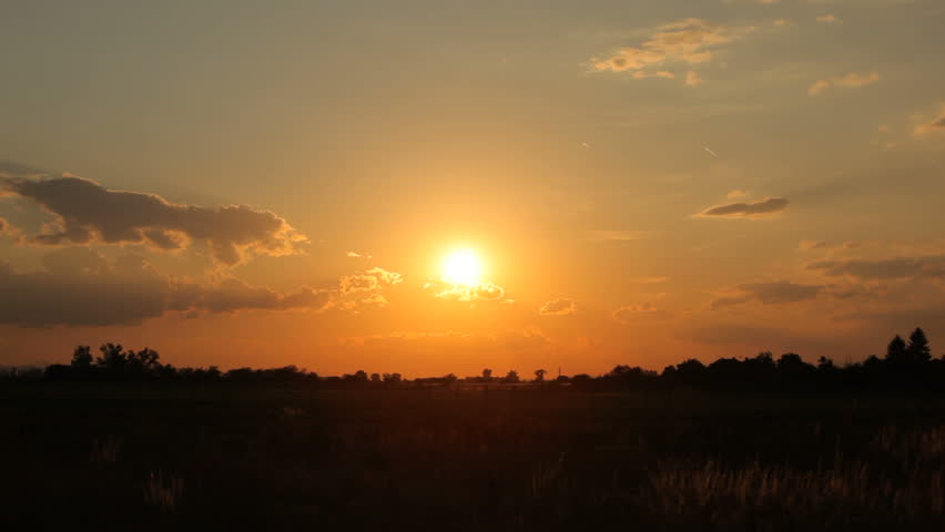 Beautiful sunset with clouds
