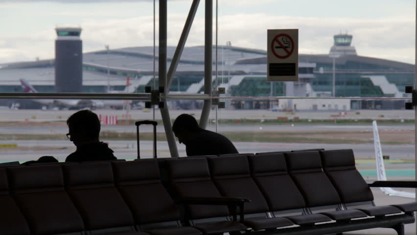Passengers at waiting lounge