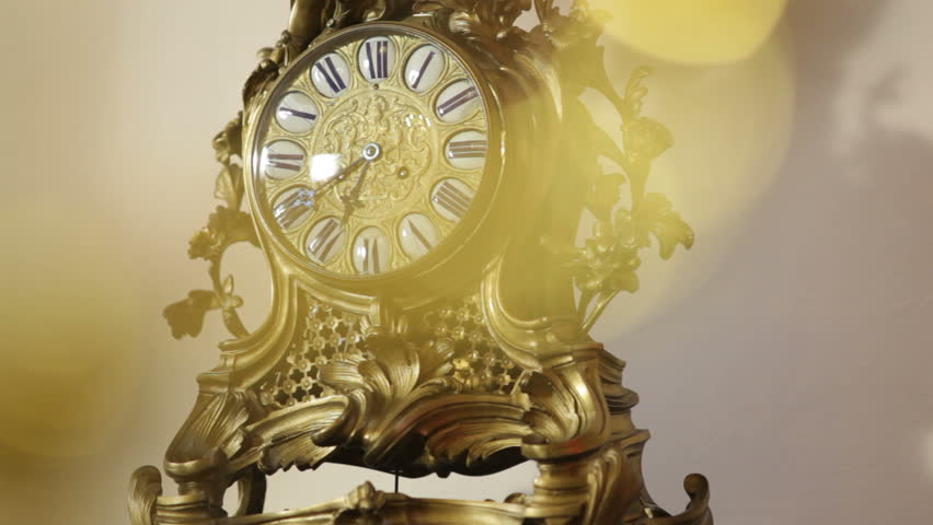 Golden old clock