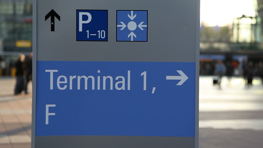 Airport terminal sign