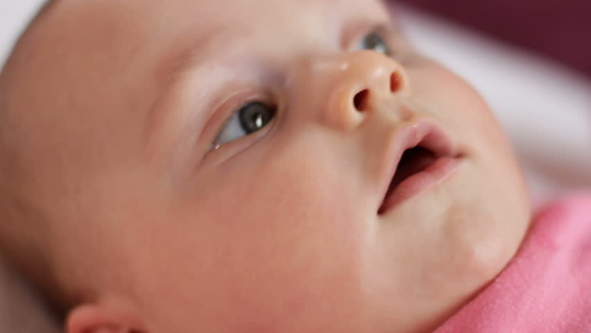 Cute infant close up
