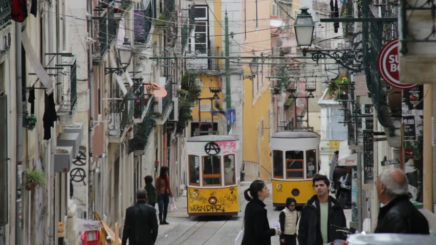 Lisbon, Portugal - September 10th, 2012:Famous tram 28 in Lisbon