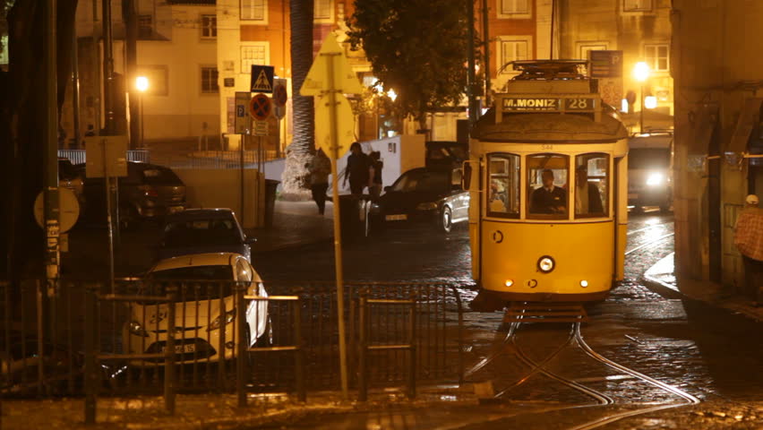 Lisbon, Portugal - September 10th, 2012: The famous tram 28 in Lisbon
