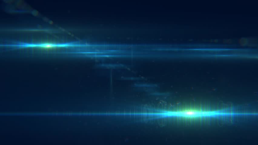 Blue Curved Lines and Lens Flares