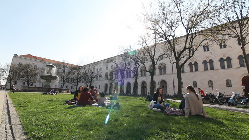 Munich, Germany - April 25th 2013: University campus 