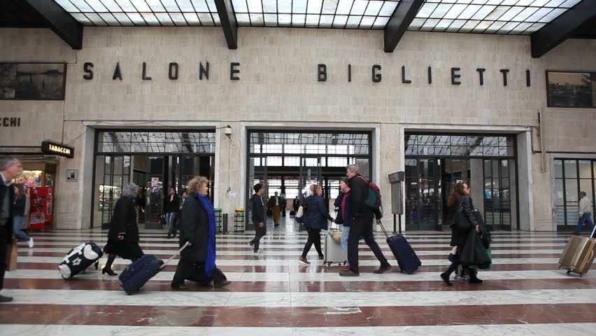 Florence, Italy - April 18th, 2013: Train station in Florence, Italy