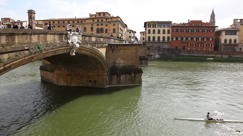 Florence, Italy - April 18th, 2013: Bridge in Florence, Italy 