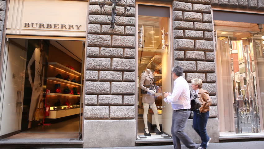 Rome, Italy - April 10th, 2013: Burberry store in Rome