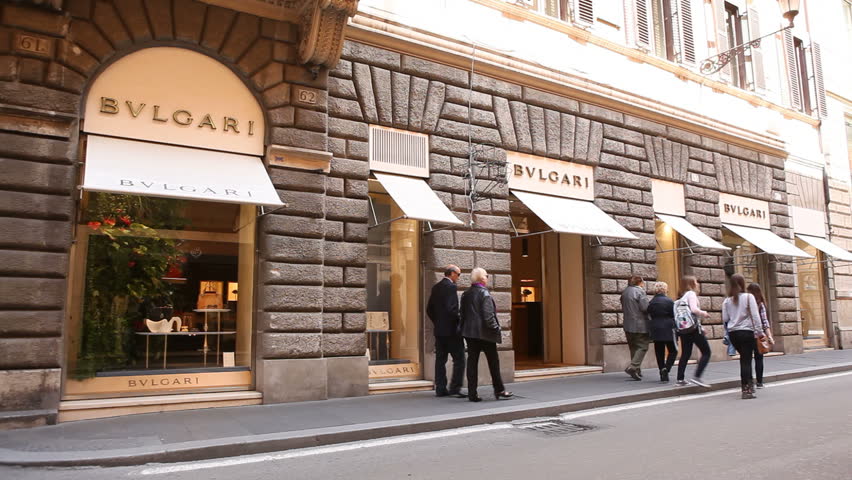 Rome, Italy - April 10th, 2013: Bulgari store in Rome