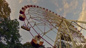 Ferris wheel. Time-lapse shot