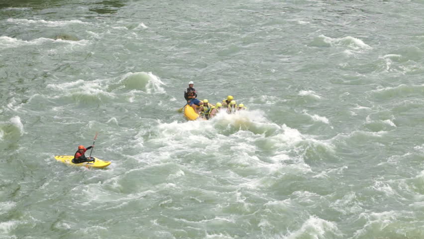 Whitewater rafting on Pastaza river, Ecuador