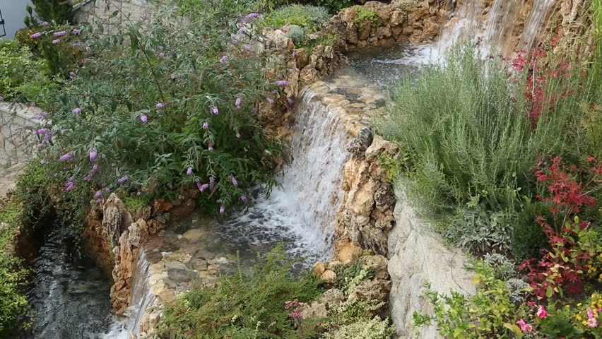 Garden waterfall