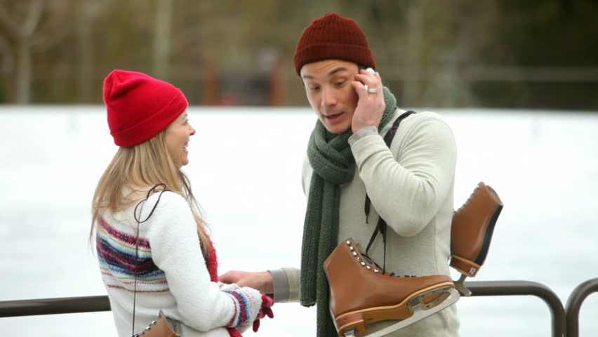 Ice skater couple