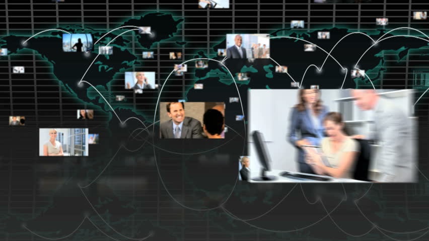 Montage fly through of sucessful multi-ethnic male and female business peole