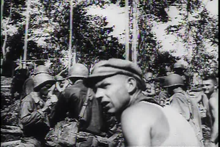 1940s - The U.S. Army medical service treats the wounded in World War Two.