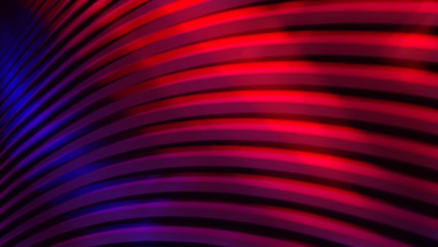 Red abstract lines of moving light with lens flares