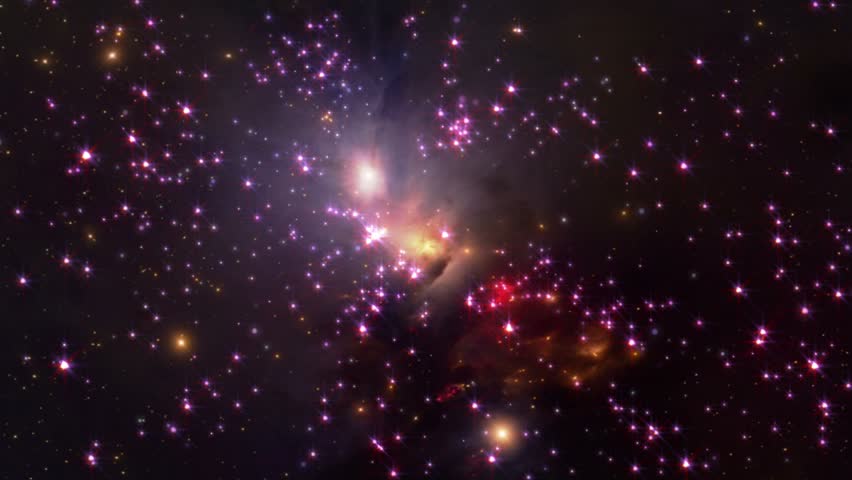 Flight Through Universe Galaxies Nebulae Stock Footage Video (100% ...