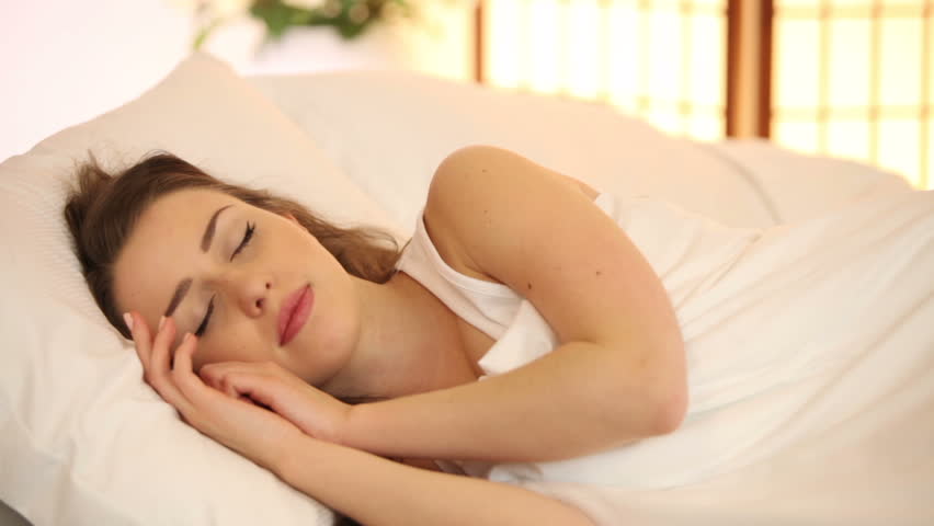 Pretty Girl Sleeping in Bed Stock Footage Video (100% Royalty-free) 4812191 | Shutterstock