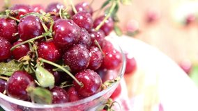Fresh rotating Cherries als background video