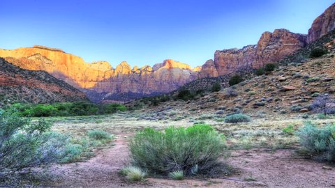 A timelapse at Zion National Park, Utah