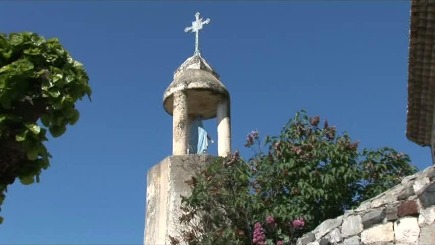 Cross at castle church Montelimar france