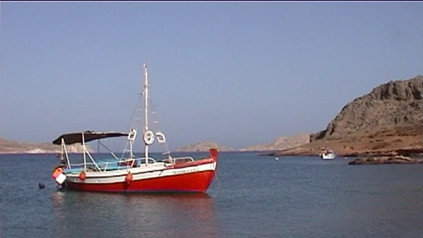 red boat 2, Crete, Greece