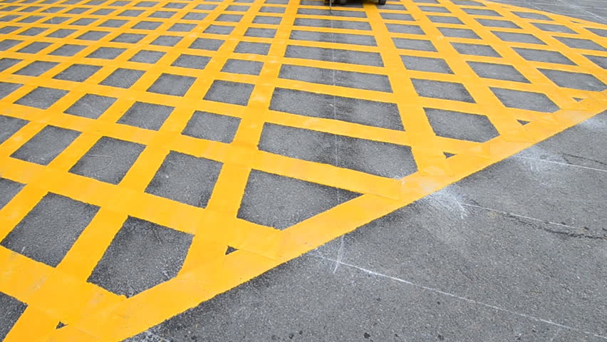 labor use small machine paint line on road