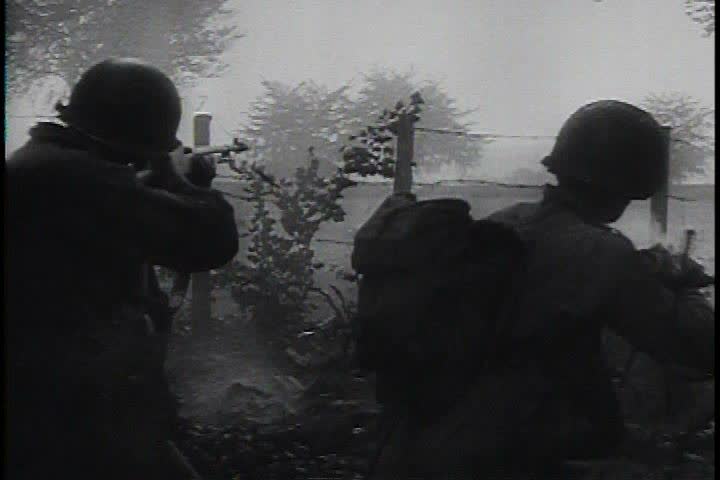 1940s - The U.S. Army medical service treats the wounded in World War Two.