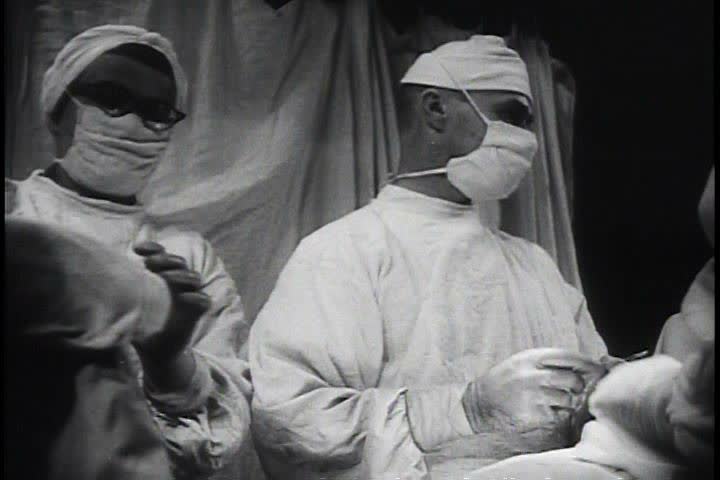 1940s - The U.S. Army medical service treats the wounded in World War Two.