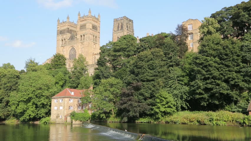 Durham Castle and River Wear, England
