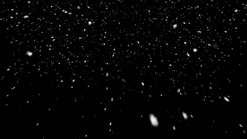 loop animation falling snowflakes toward camera, alpha matte, Also can be an