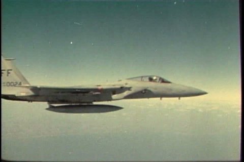 1980s - Air force training film teaches F15 jet pilots how and when to eject from an airplane.