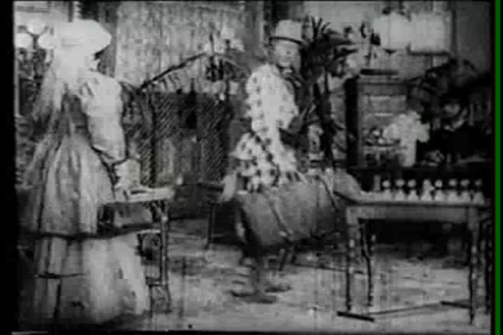 1900s - An unusual silent film uses stop motion animation to show a hotel which comes to life by itself.